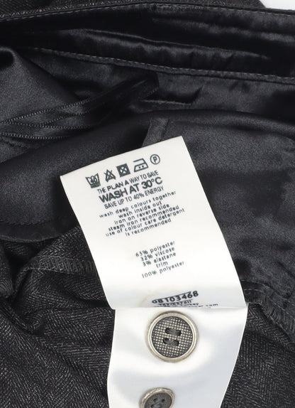 Womens UK Size 12 Marks and Spencer Regular Fit Dress Pants Black Trousers