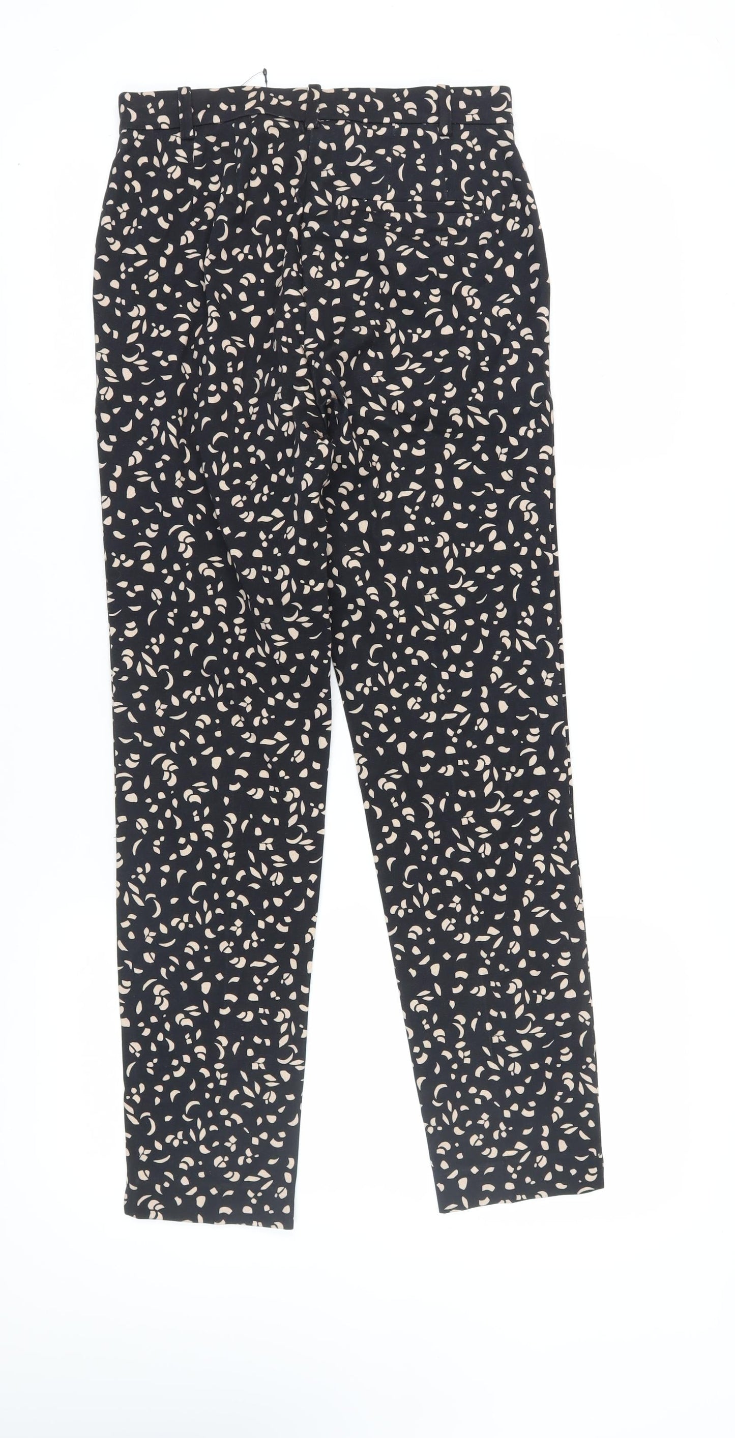 Womens UK Size 8 Marks and Spencer Regular Fit Cropped Black Trousers
