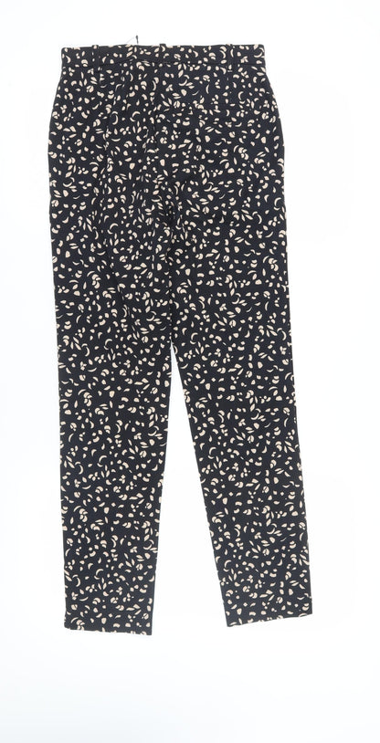 Womens UK Size 8 Marks and Spencer Regular Fit Cropped Black Trousers