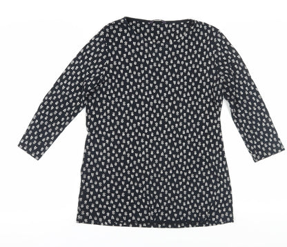 Womens UK Size 12 Marks and Spencer Black Basic T-Shirt