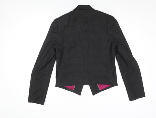 Next Women's Black Check Blazer, Size 12, Business