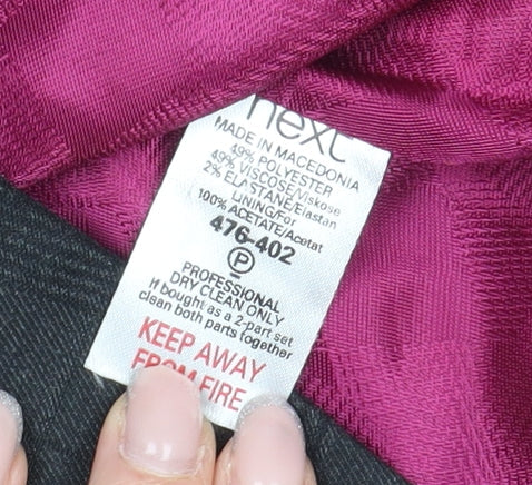 Next Women's Black Check Blazer, Size 12, Business