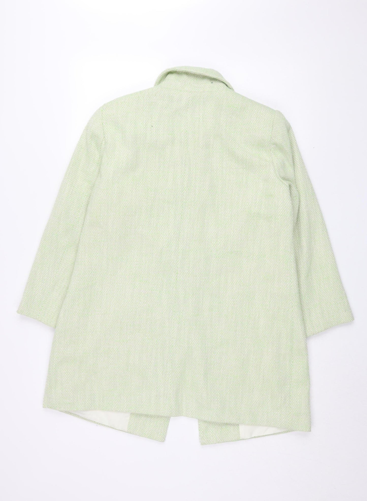 Dept 19 Women's Green Classic Coat, Size 14, Button Detail