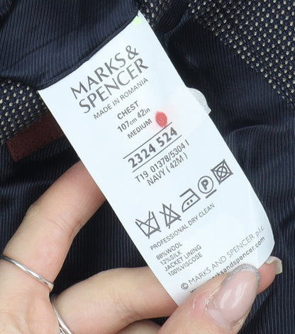 Mens UK Size 42 Marks and Spencer Regular Grey Suit Jacket