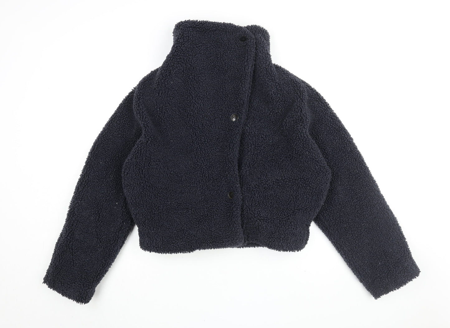 D'Viego Womens Black Cropped Fleece Jacket XS