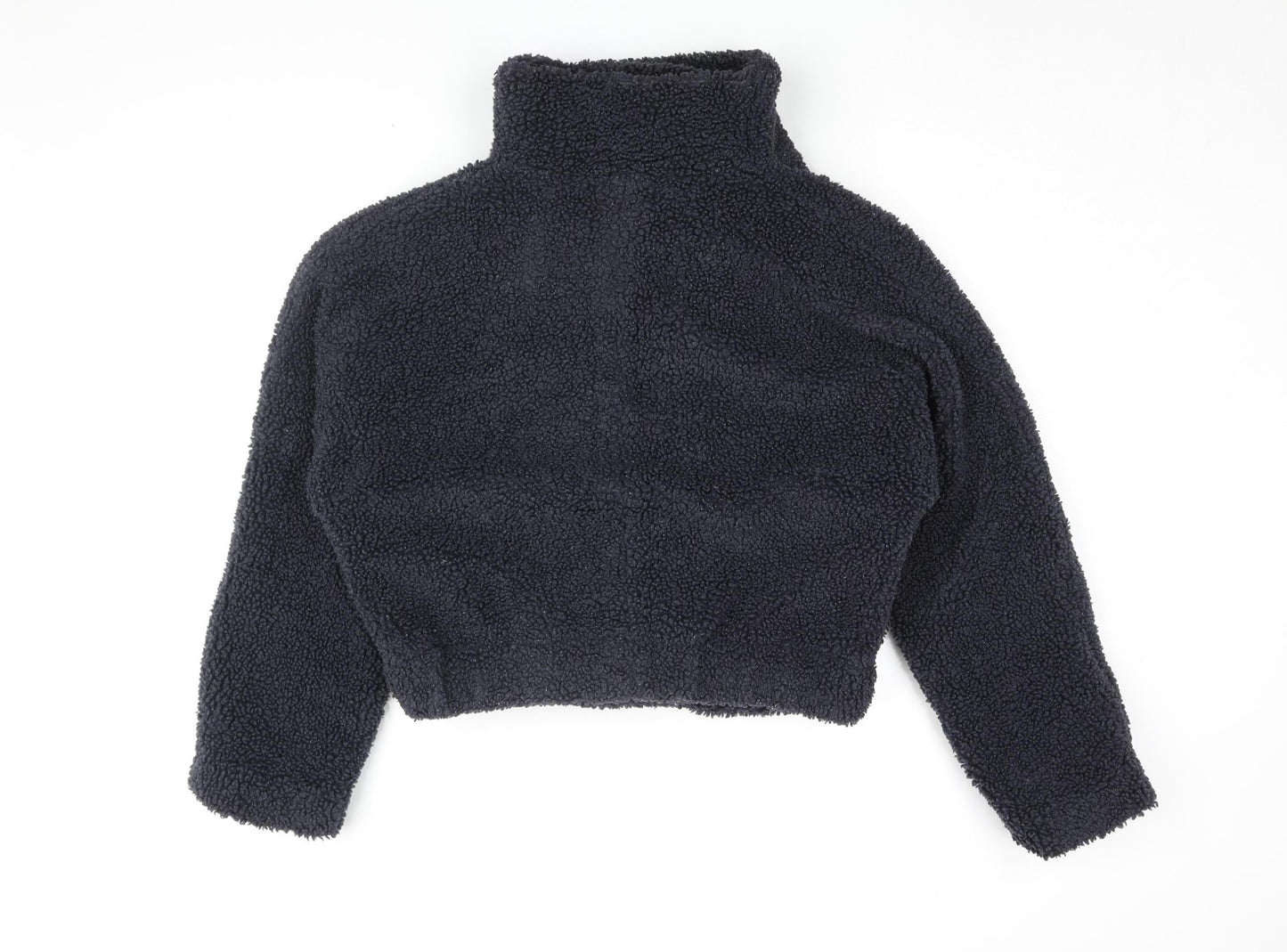 D'Viego Womens Black Cropped Fleece Jacket XS