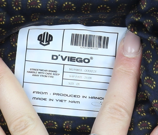 D'Viego Womens Black Cropped Fleece Jacket XS