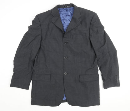 Mens UK Size 38 Daniel Hechter Regular Black Suit Jacket