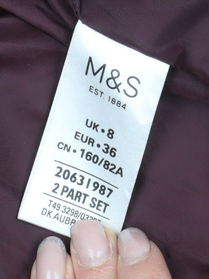 Womens UK Size 8 Marks and Spencer Red Trench Coat
