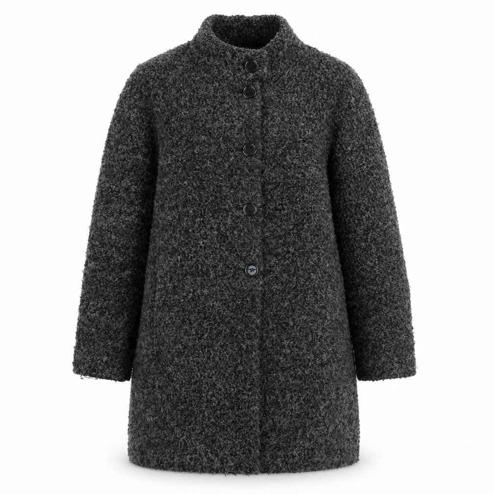 Womens UK Size 12 Debenhams Black Overcoat