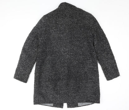 Womens UK Size 12 Debenhams Black Overcoat