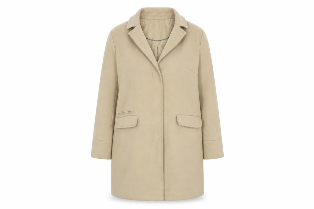 Womens UK Size 12 Topshop Beige Overcoat