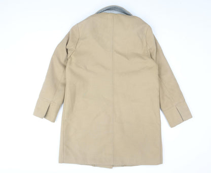 Womens UK Size 12 Topshop Beige Overcoat