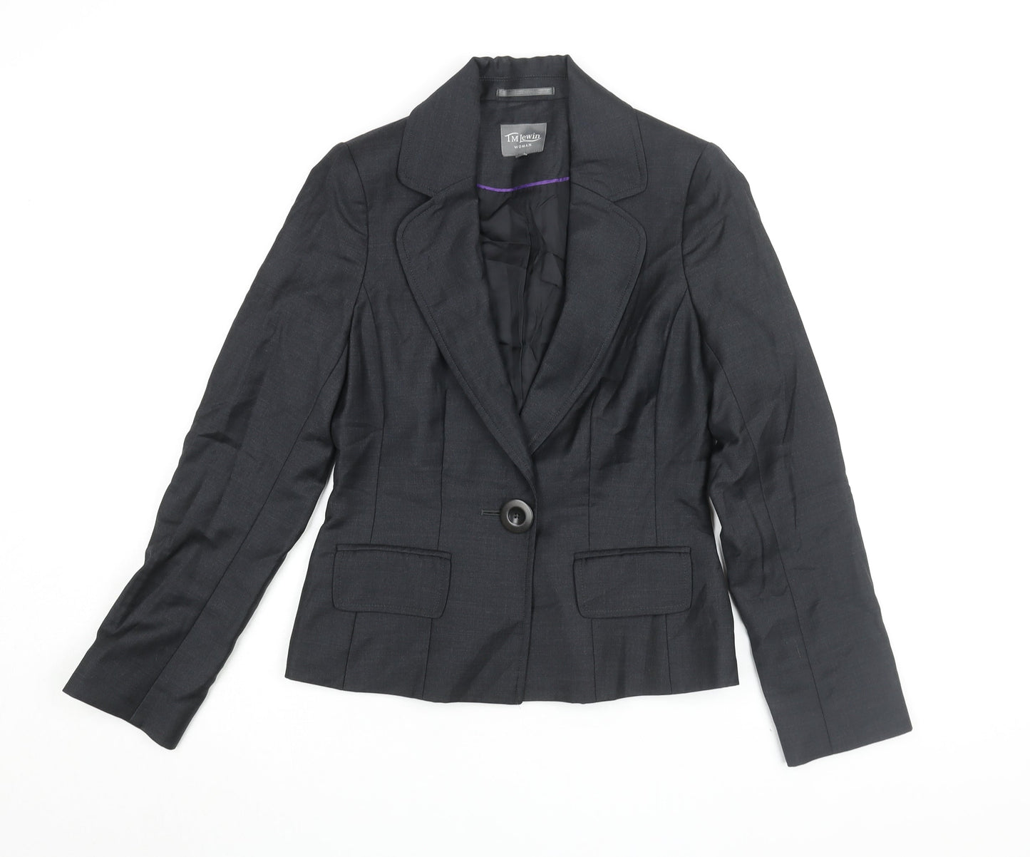 Womens UK Size 10 TM Lewin Regular Black Suit Jacket