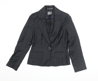 Womens UK Size 10 TM Lewin Regular Black Suit Jacket
