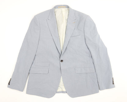 Mens UK Size 44 Burton Regular Blue Suit Jacket