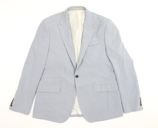 Mens UK Size 44 Burton Regular Blue Suit Jacket