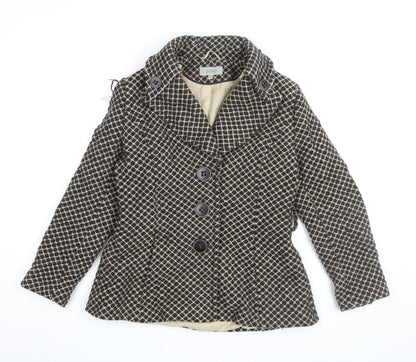 Womens UK Size 14 Marks and Spencer Black Pea Coat