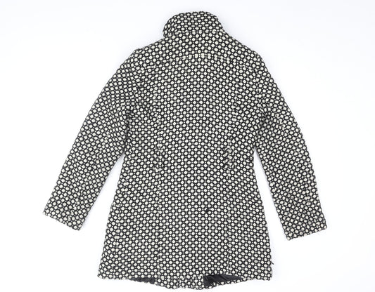 Womens UK Size 8 Debenhams Black Overcoat