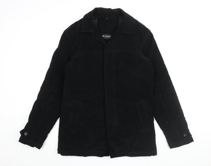 Mens UK Size S Marks and Spencer Black Overcoat