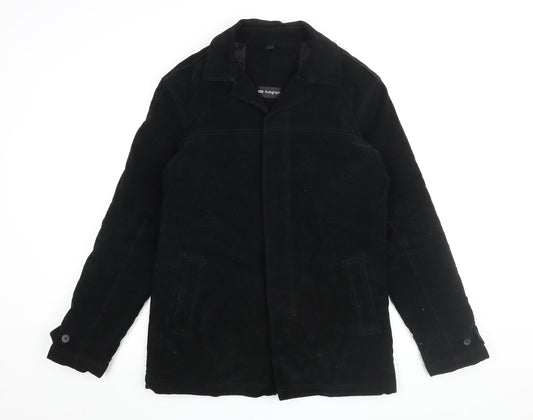 Mens UK Size S Marks and Spencer Black Overcoat