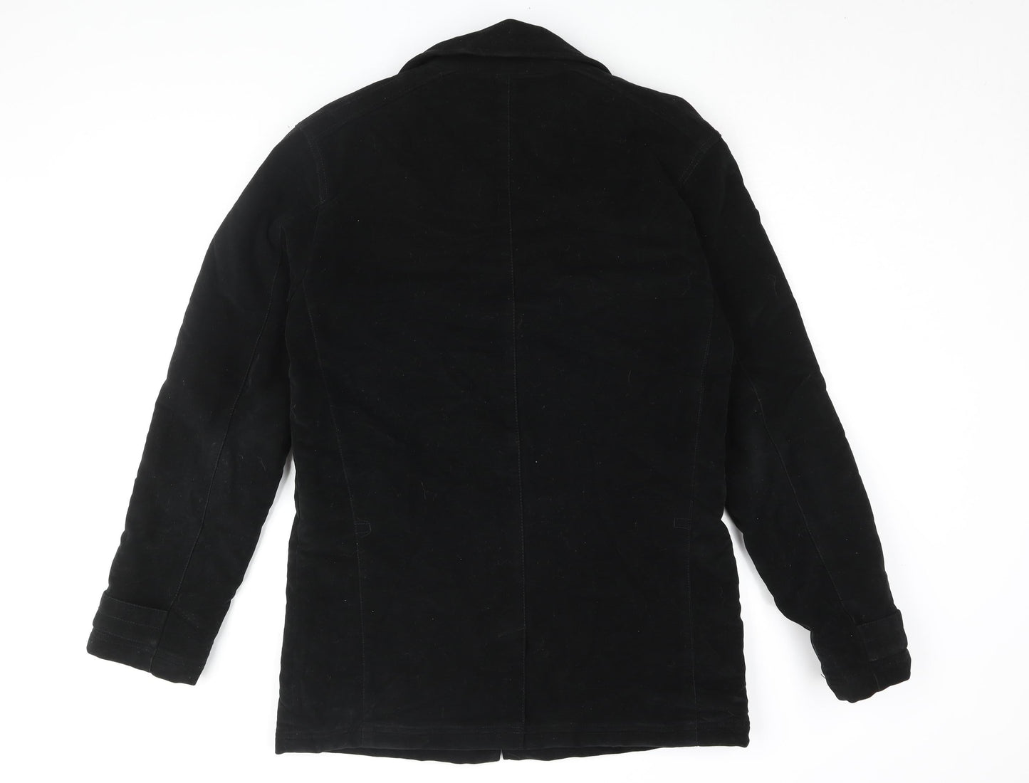 Mens UK Size S Marks and Spencer Black Overcoat