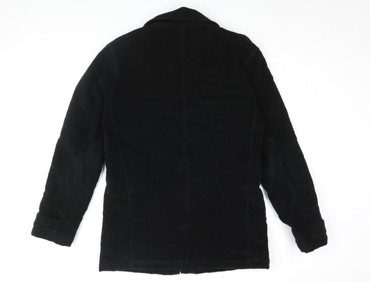 Mens UK Size S Marks and Spencer Black Overcoat