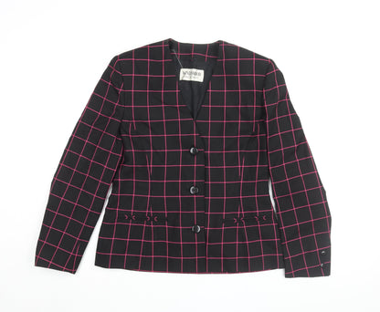 Windsmoor Women's Black Check Suit Jacket Size 12