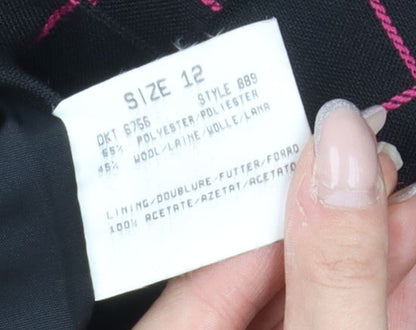 Windsmoor Women's Black Check Suit Jacket Size 12