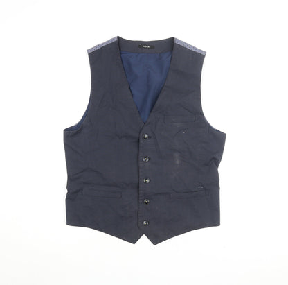 Mens UK Size 40 Mexx Regular Blue Suit Waistcoat