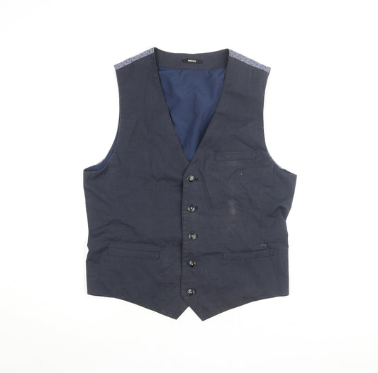 Mens UK Size 40 Mexx Regular Blue Suit Waistcoat
