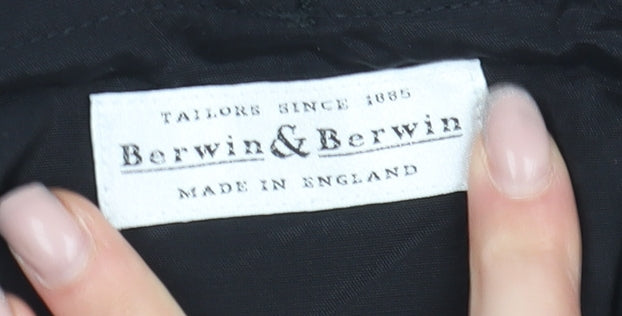 Mens UK Size 36 Berwin & Berwin Classic Fit Dress Pants Black Trousers