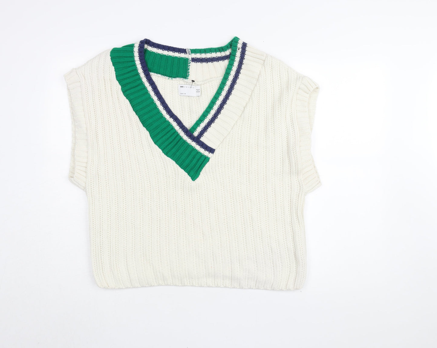 Womens UK Size 8 ASOS DESIGN Ivory Vest Jumper