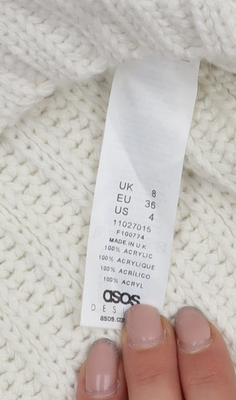 Womens UK Size 8 ASOS DESIGN Ivory Vest Jumper