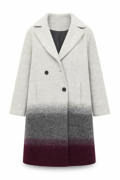ASOS Women's Multicoloured Wool Blend Overcoat Size 8