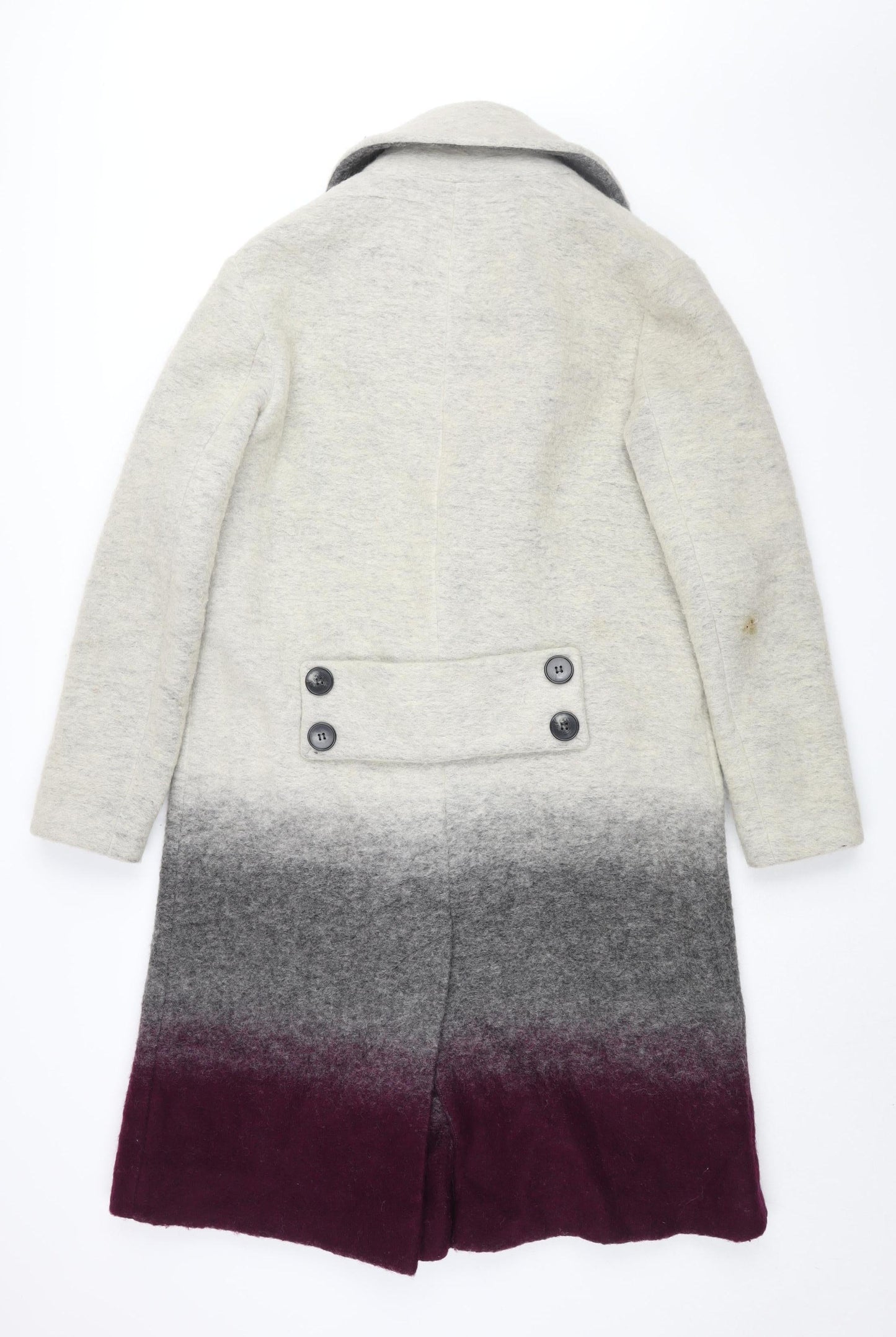 ASOS Women's Multicoloured Wool Blend Overcoat Size 8