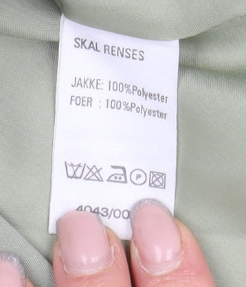 Fransa Women's Green Blazer, Size M, Two-Button Classic Fit