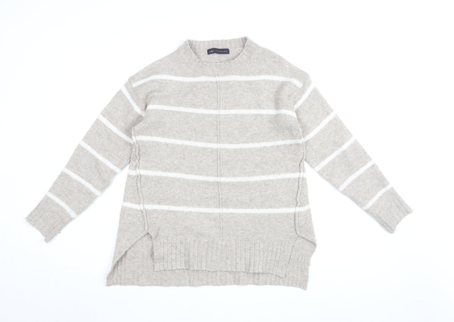 Womens UK Size S Marks and Spencer Beige Pullover Jumper