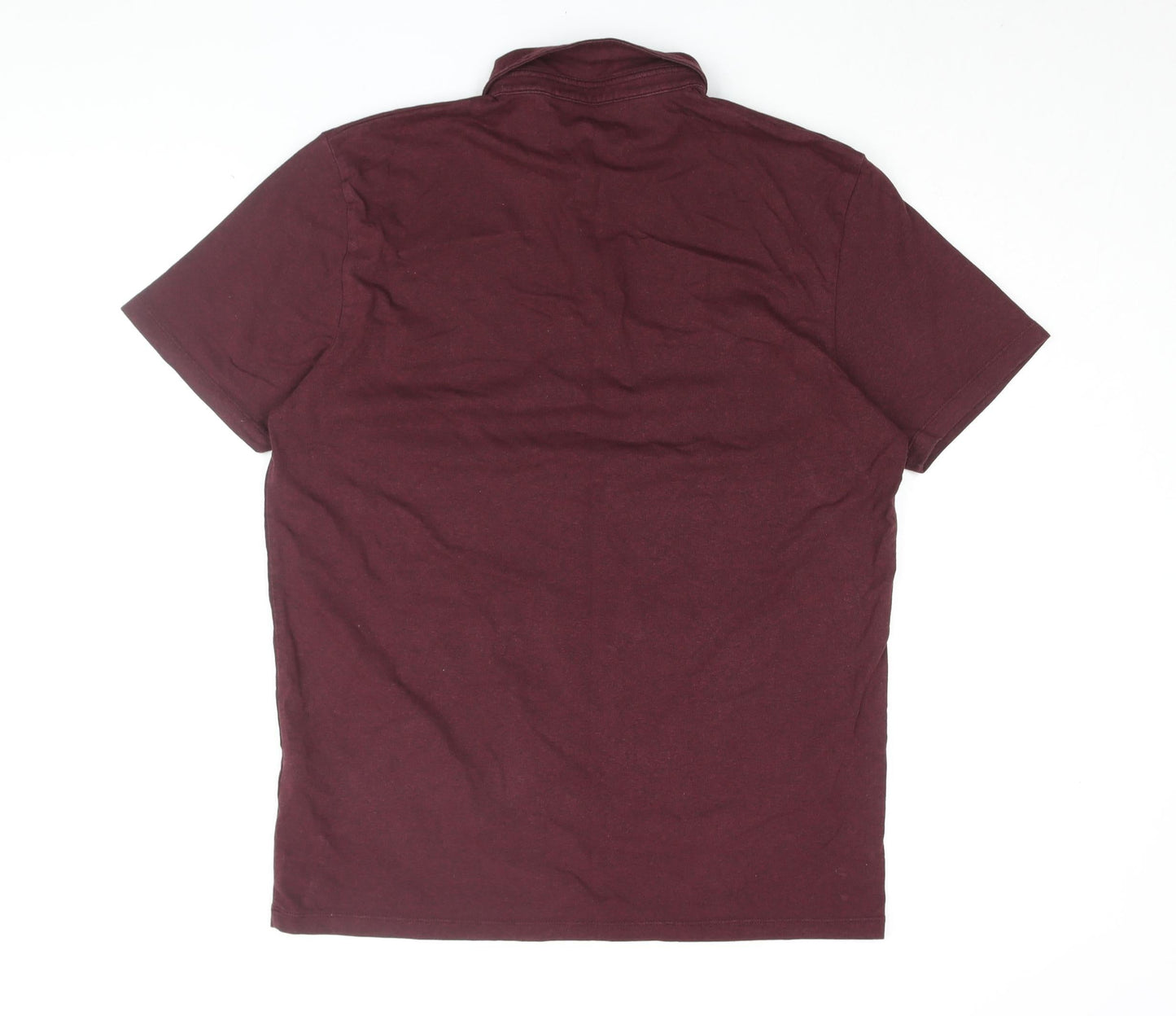 Next Men's Brown Polo Shirt L Short Sleeve Casual