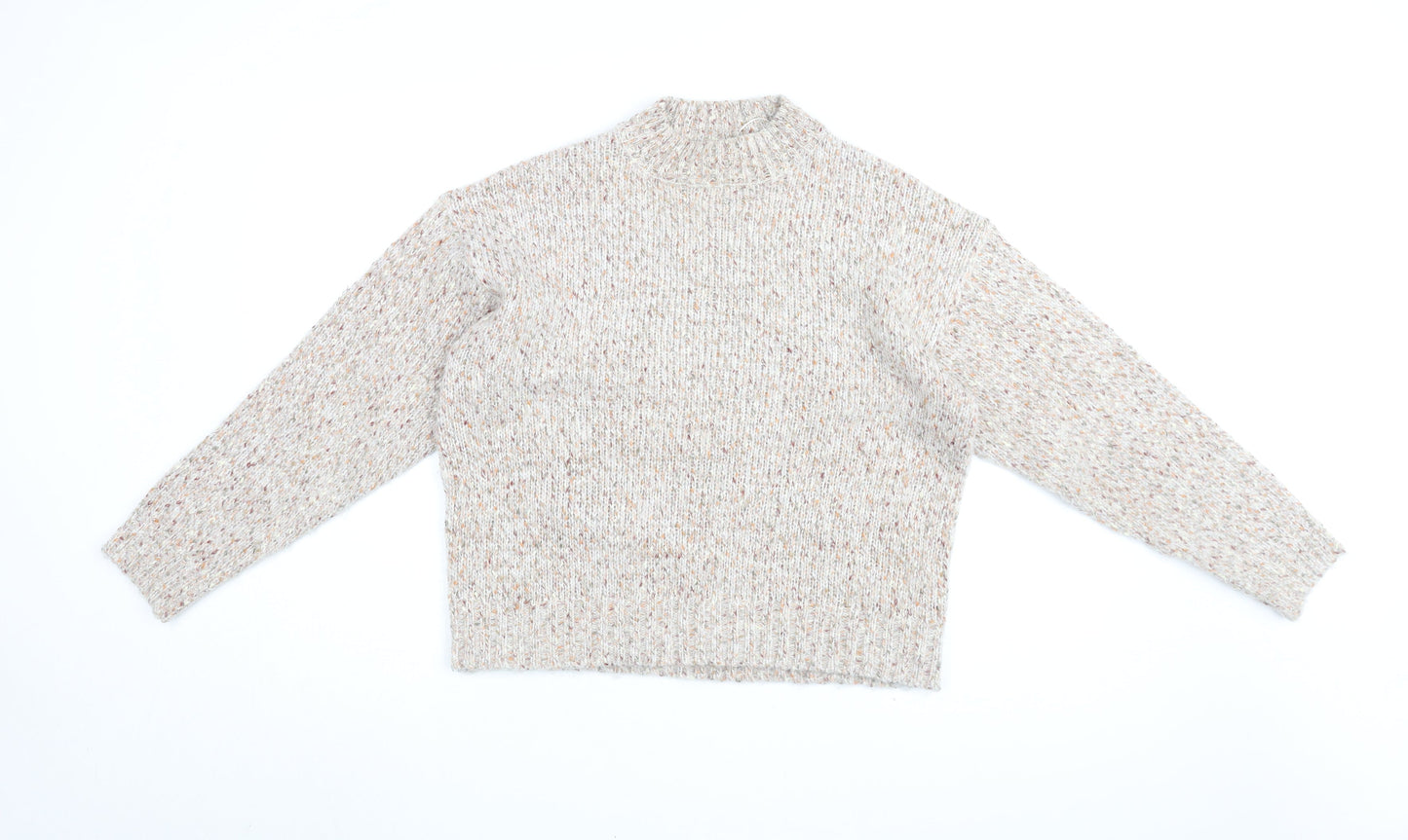 Womens UK Size M New Look Beige Pullover Jumper
