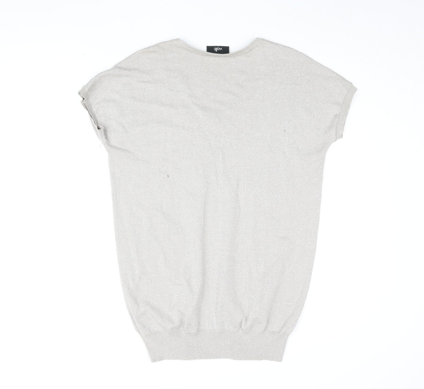 Womens UK Size S Wallis Beige Basic T-Shirt