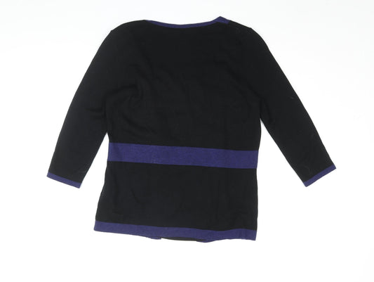 Womens UK Size 12 Per Una Black Basic Blouse