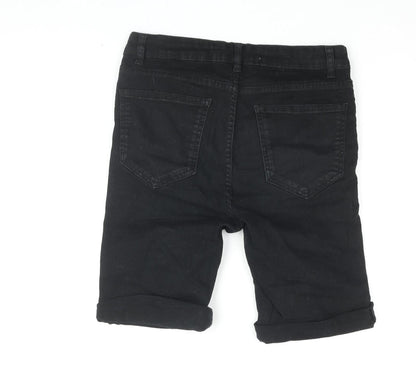 New Look Men's Black Biker Distressed Shorts 32R