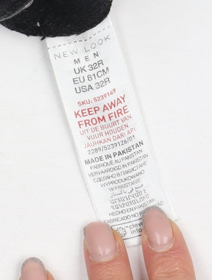 New Look Men's Black Biker Distressed Shorts 32R