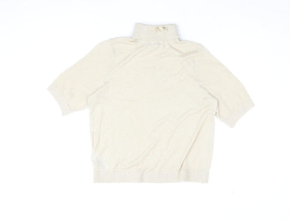 Marks and Spencer Women's Gold Roll Neck Sweater