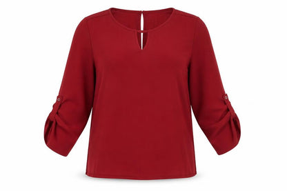 Womens UK Size 14 Boohoo Red Basic Blouse