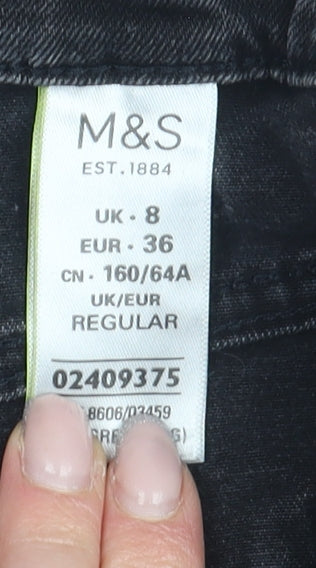 Womens UK Size 8 Marks and Spencer Regular Fit Skinny Grey Jeans