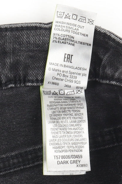 Womens UK Size 8 Marks and Spencer Regular Fit Skinny Grey Jeans
