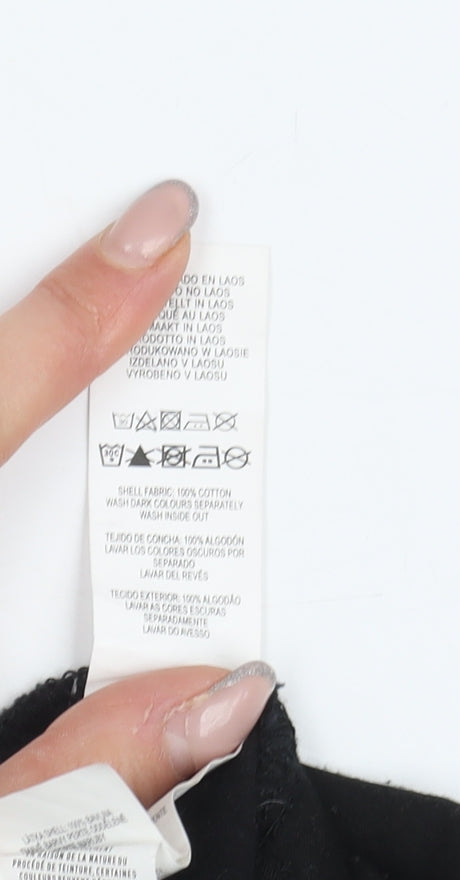 Denim Co. Women's Black Paperbag Corduroy Jeans Size 12