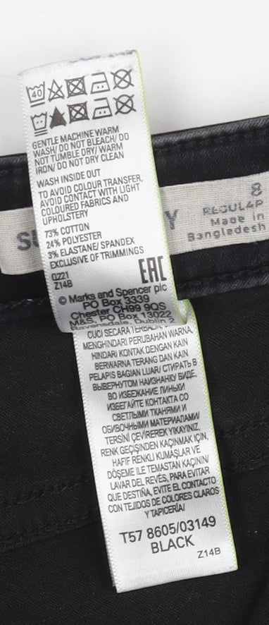 Womens UK Size 8 Marks and Spencer  Skinny Black Jeans